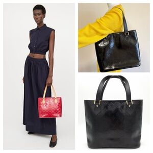 Louis Vuitton Vernis Houston Black Patent Leather
Monogram Bag Tote